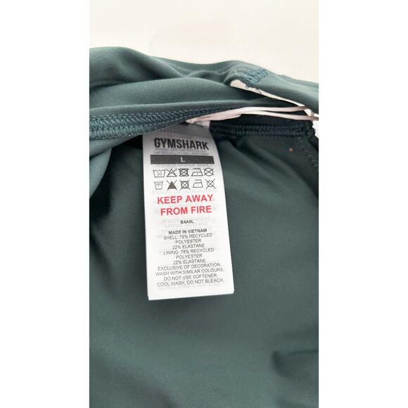 GymShark Longline Sports Bra Womens Size Large Fog Green New B4A9L Training - Picture 5 of 8